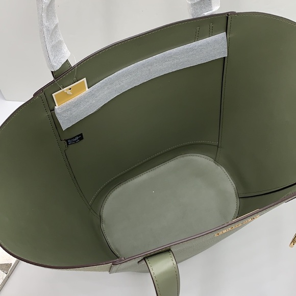 MICHAEL KORS PORTIA Large TOTE ARMY GREEN COLOR Pebbled leather/ suede - Picture 8 of 14